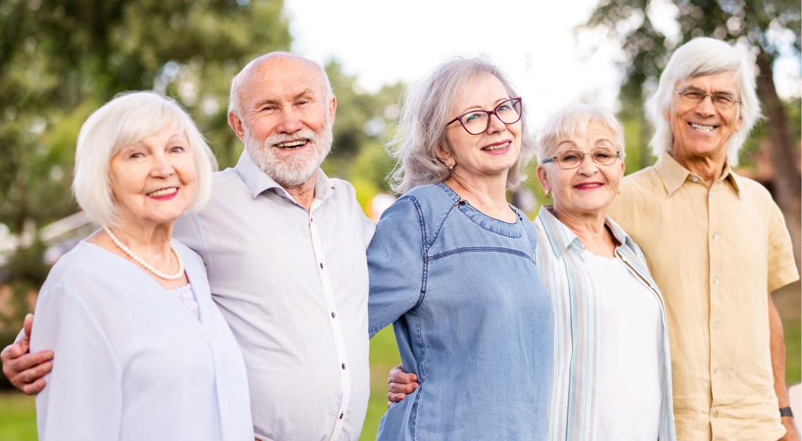 events-scaled-1 Group of happy elderly people bonding outdoors at the park - Old people in the age of 60, 70, 80 having fun and spending time together, concepts about elderly, seniority and wellness aging
